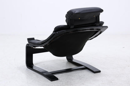 Åke Fribytter Kroken Ledersessel für Nelo | Mid Century Scandinavian Design 1970er