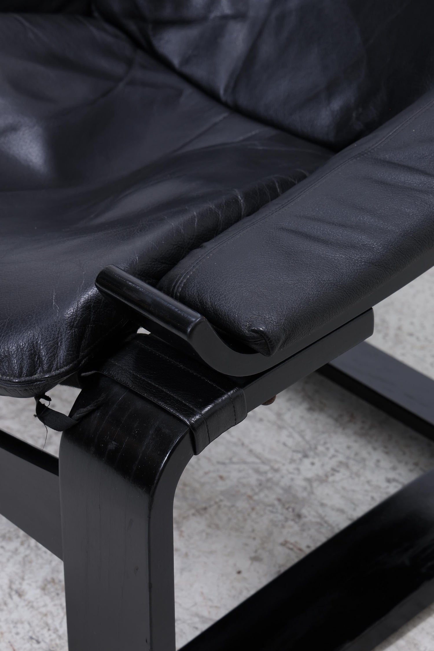 Åke Fribytter Kroken Ledersessel für Nelo | Mid Century Scandinavian Design 1970er
