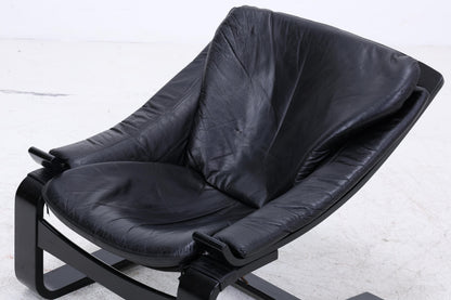 Åke Fribytter Kroken Ledersessel für Nelo | Mid Century Scandinavian Design 1970er