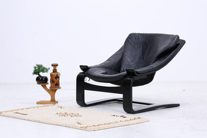 Åke Fribytter Kroken Ledersessel für Nelo | Mid Century Scandinavian Design 1970er