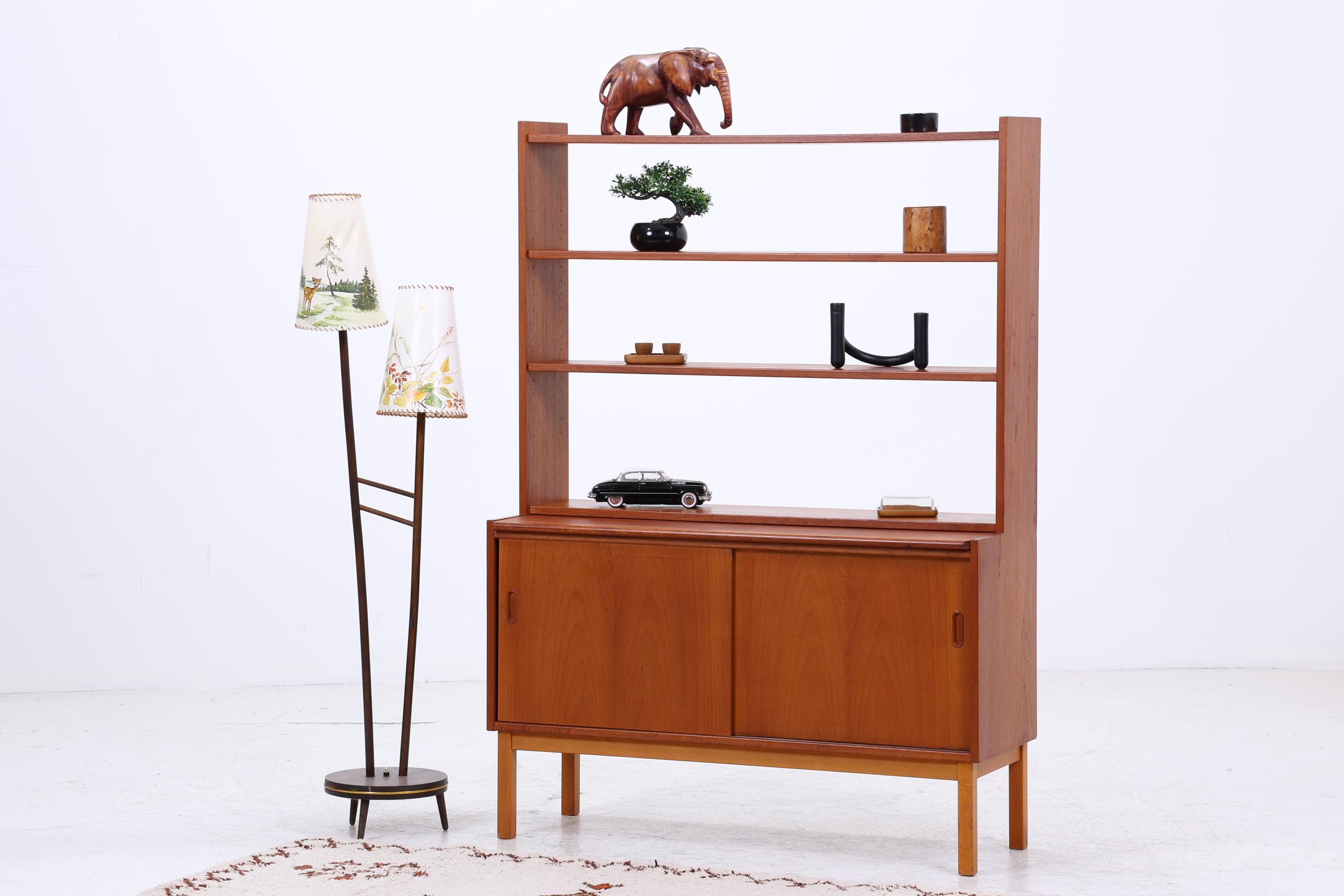 Vintage Teak Bücherregal | Mid Century Regal | 60er Retro Holz Aufbewahrung