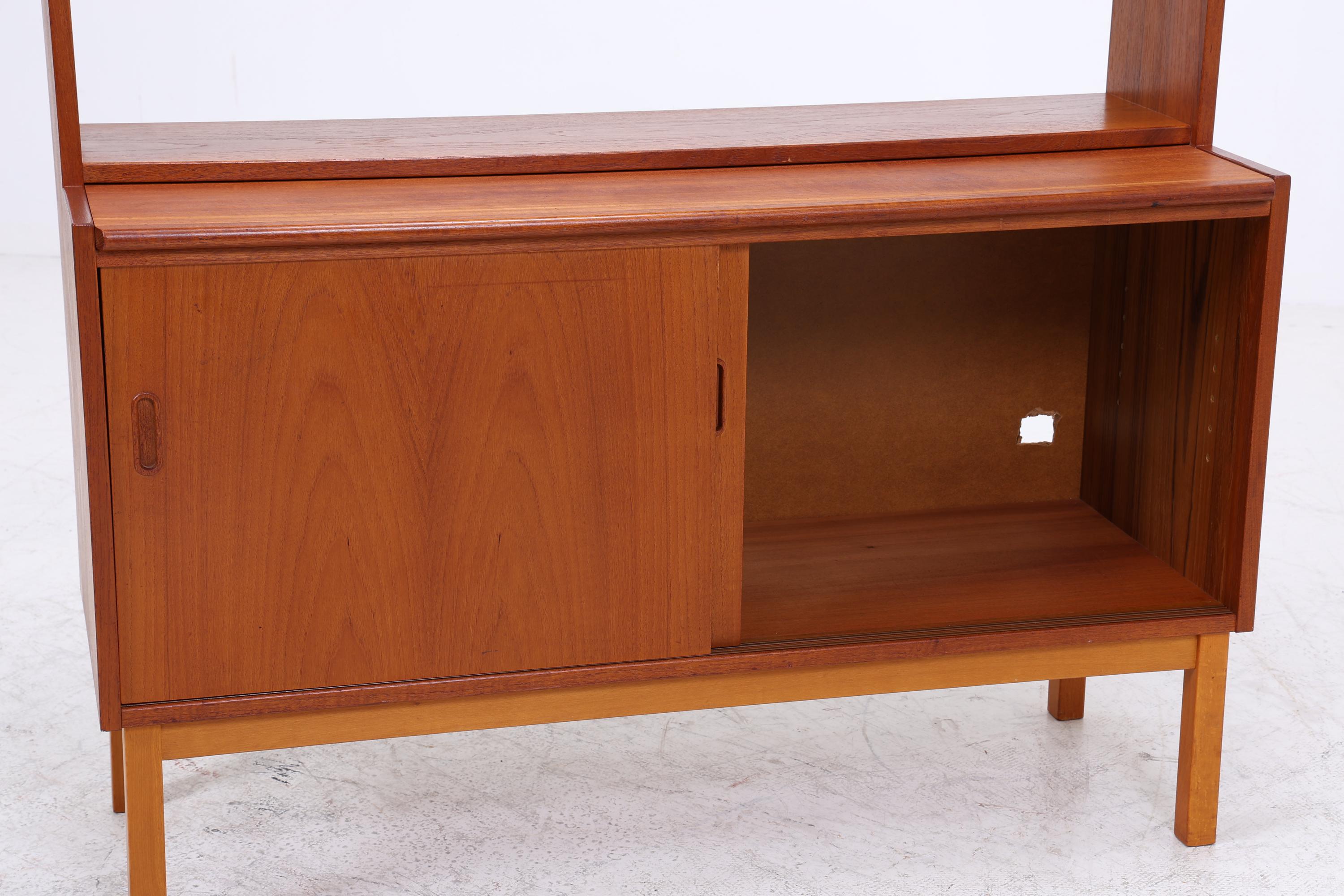 Vintage Teak Bücherregal | Mid Century Regal | 60er Retro Holz Aufbewahrung