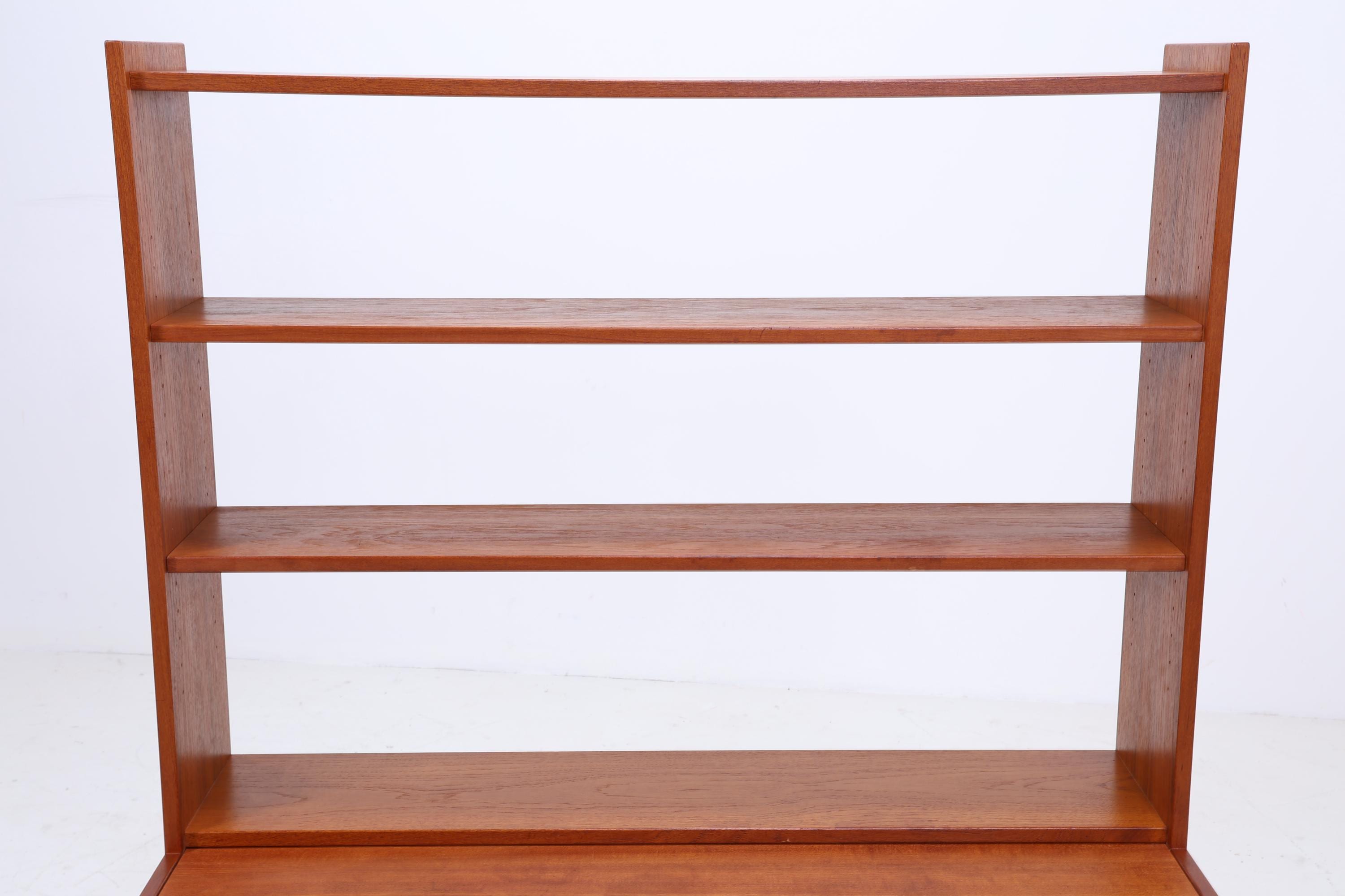 Vintage Teak Bücherregal | Mid Century Regal | 60er Retro Holz Aufbewahrung