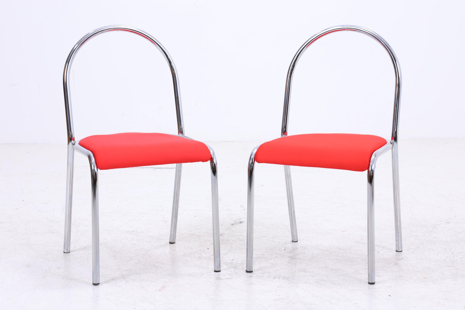 2er Set Chrom Stühle | Mid Century Designklassiker | Vintage Stuhl | Retro Stuhl