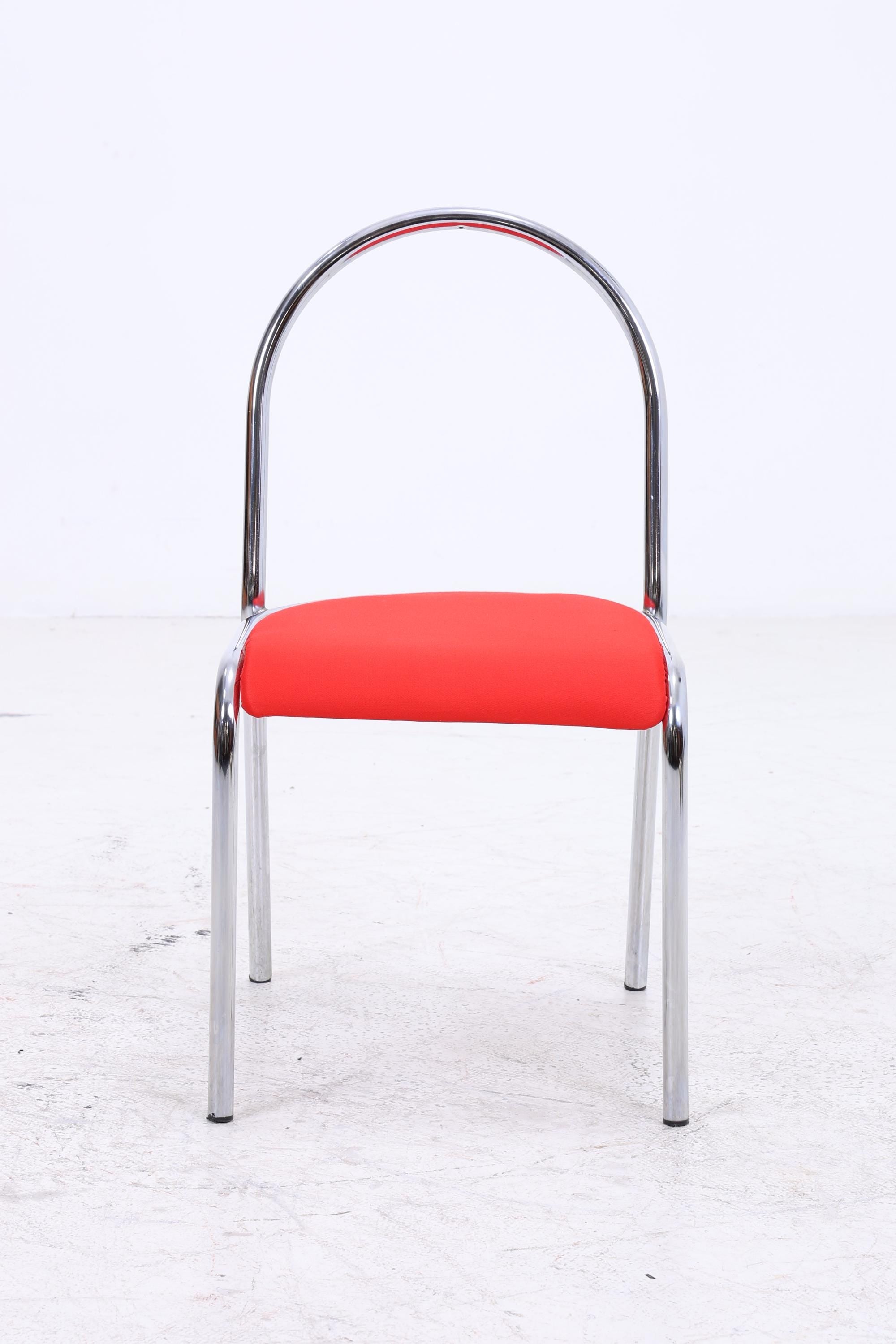 2er Set Chrom Stühle | Mid Century Designklassiker | Vintage Stuhl | Retro Stuhl