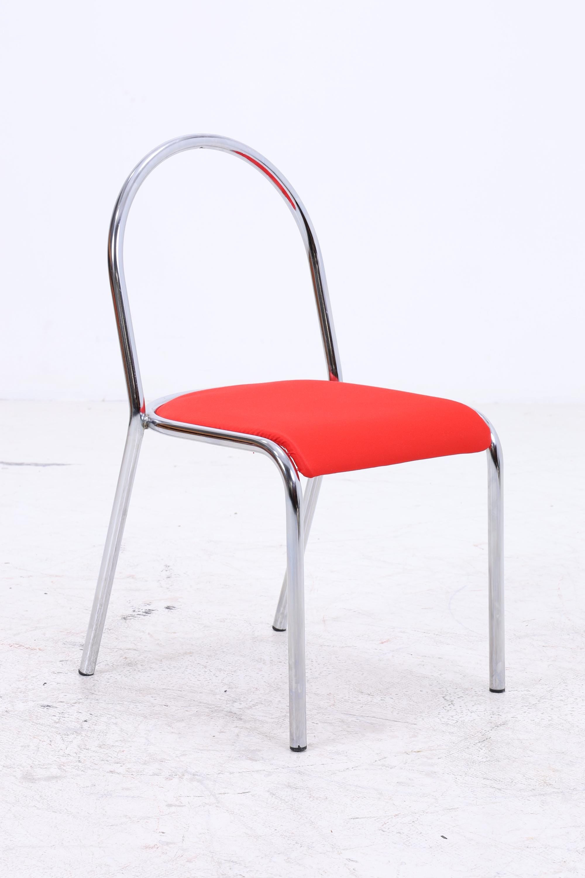 2er Set Chrom Stühle | Mid Century Designklassiker | Vintage Stuhl | Retro Stuhl