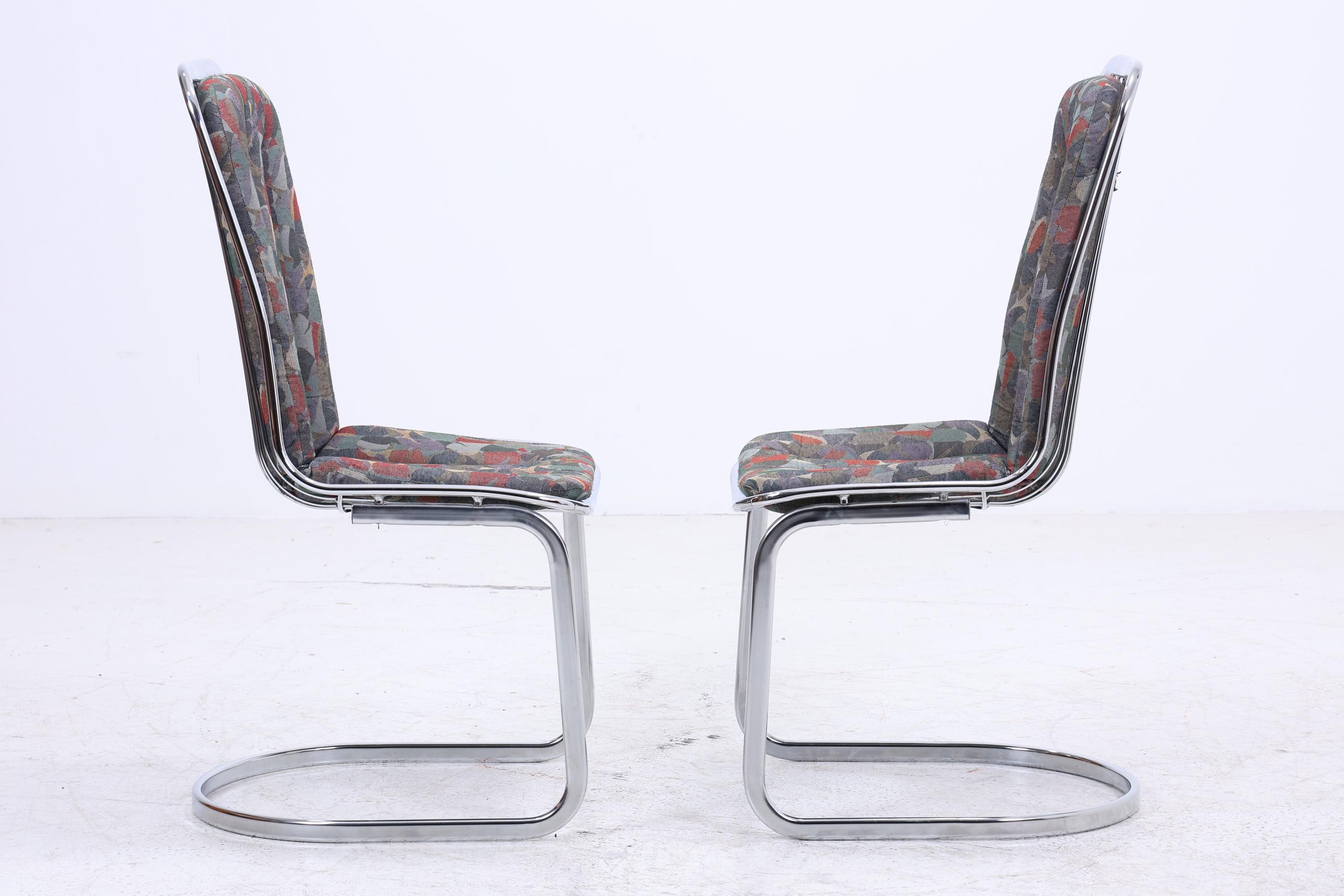 2er Set Freischwinger von GASTONE RINALDI | Mid Century Designklassiker | Vintage Stuhl | Retro Stuhl
