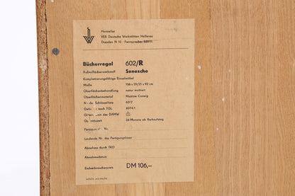 Hellerau Bücherregal Serie 602 | Franz Ehrlich Mid Century 50er 60er DDR Design Schrank