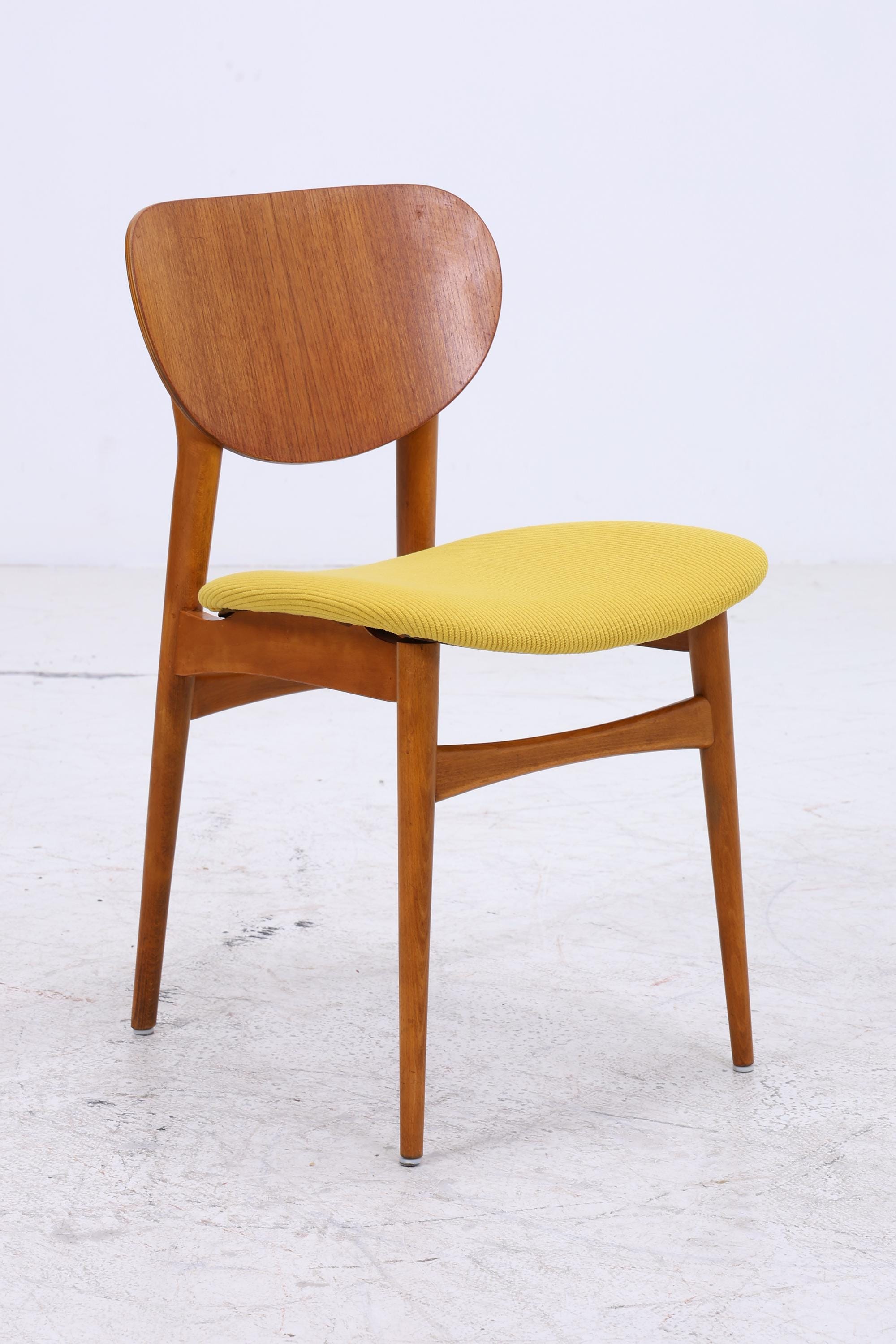 4er Set Vintage Teak Stühle | Mid Century Stuhl 60er Jahre | Danish Design Küchenstuhl Holz