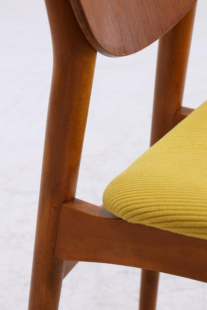 4er Set Vintage Teak Stühle | Mid Century Stuhl 60er Jahre | Danish Design Küchenstuhl Holz