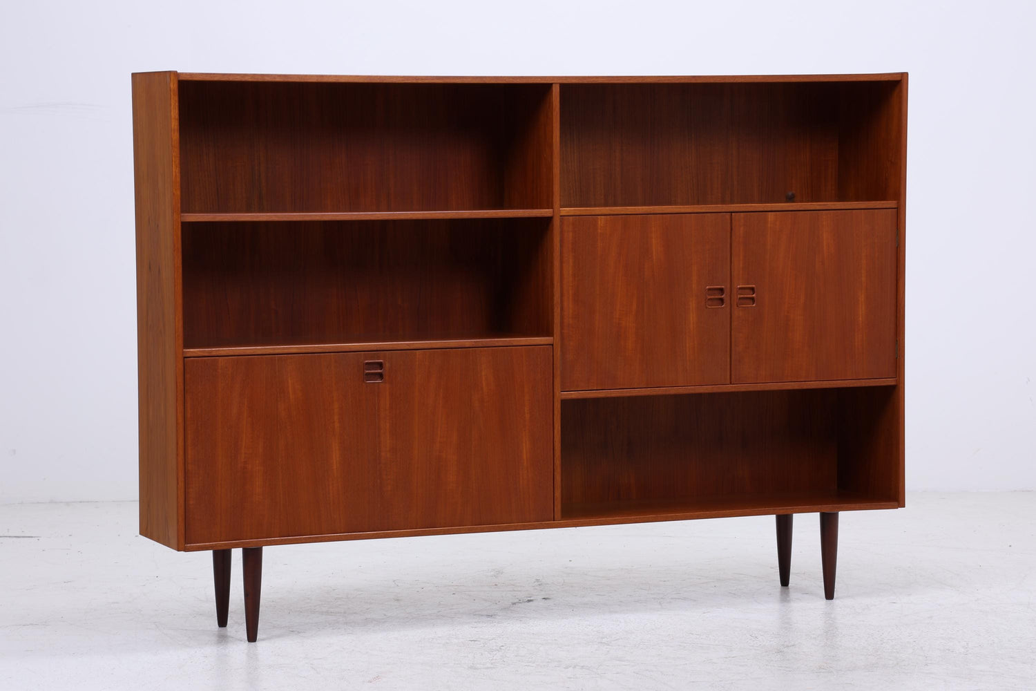 Vintage Teak Highboard 60er Jahre | Mid Century Sideboard Schrank Holz Aufbewahrung