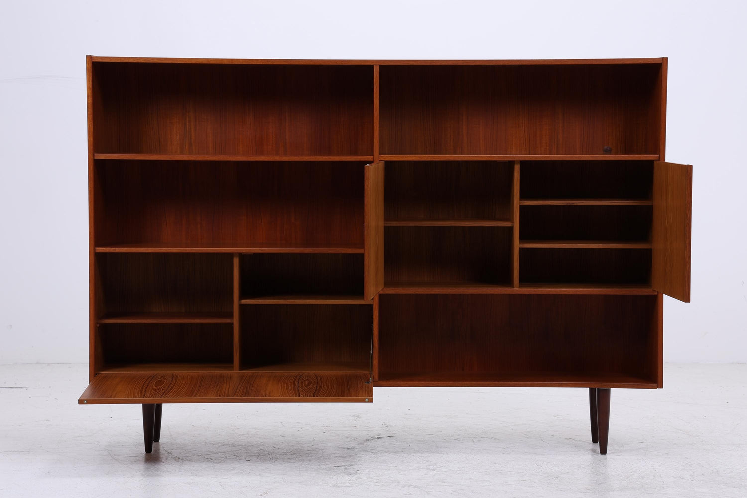 Vintage Teak Highboard 60er Jahre | Mid Century Sideboard Schrank Holz Aufbewahrung