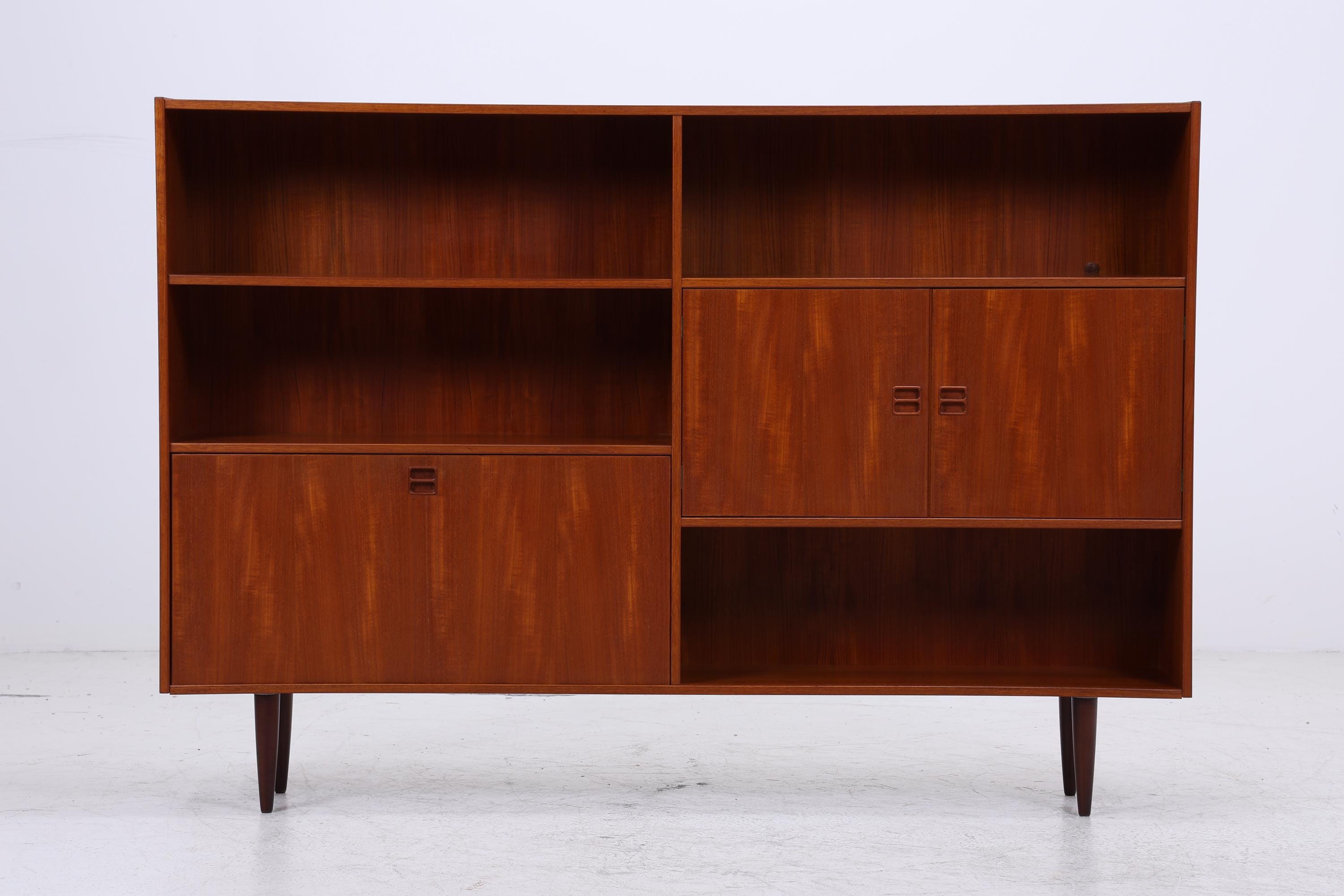 Vintage Teak Highboard 60er Jahre | Mid Century Sideboard Schrank Holz Aufbewahrung