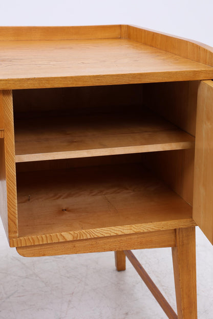 Vintage Schreibtisch aus Esche | Mid-Century Bürotisch 60er Jahre Design