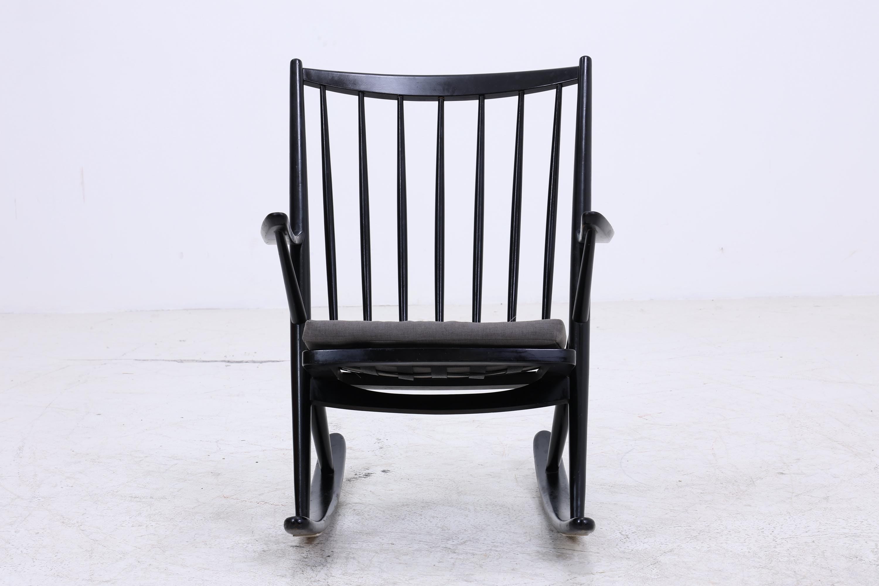 Vintage Schaukelstuhl Modell 182 Rocking Chair von Frank Reenskaug für Bramin | Danish Design Mid Century Sessel