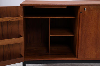 Vintage Teak Barschrank von Bernadotte &amp; Björn für Atlas Silkeborg | Mid Century Minibar mit Kühlschrank