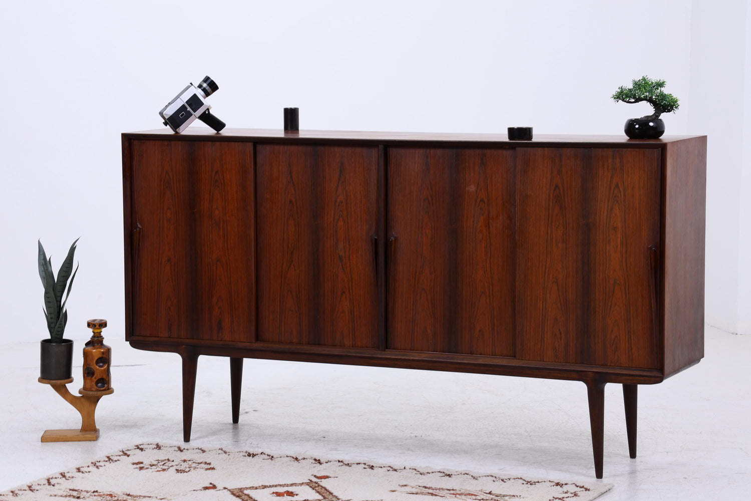 Vintage Palisander Highboard von Omann Jun | Mid Century Sideboard Schubladen Schrank Holz Aufbewahrung