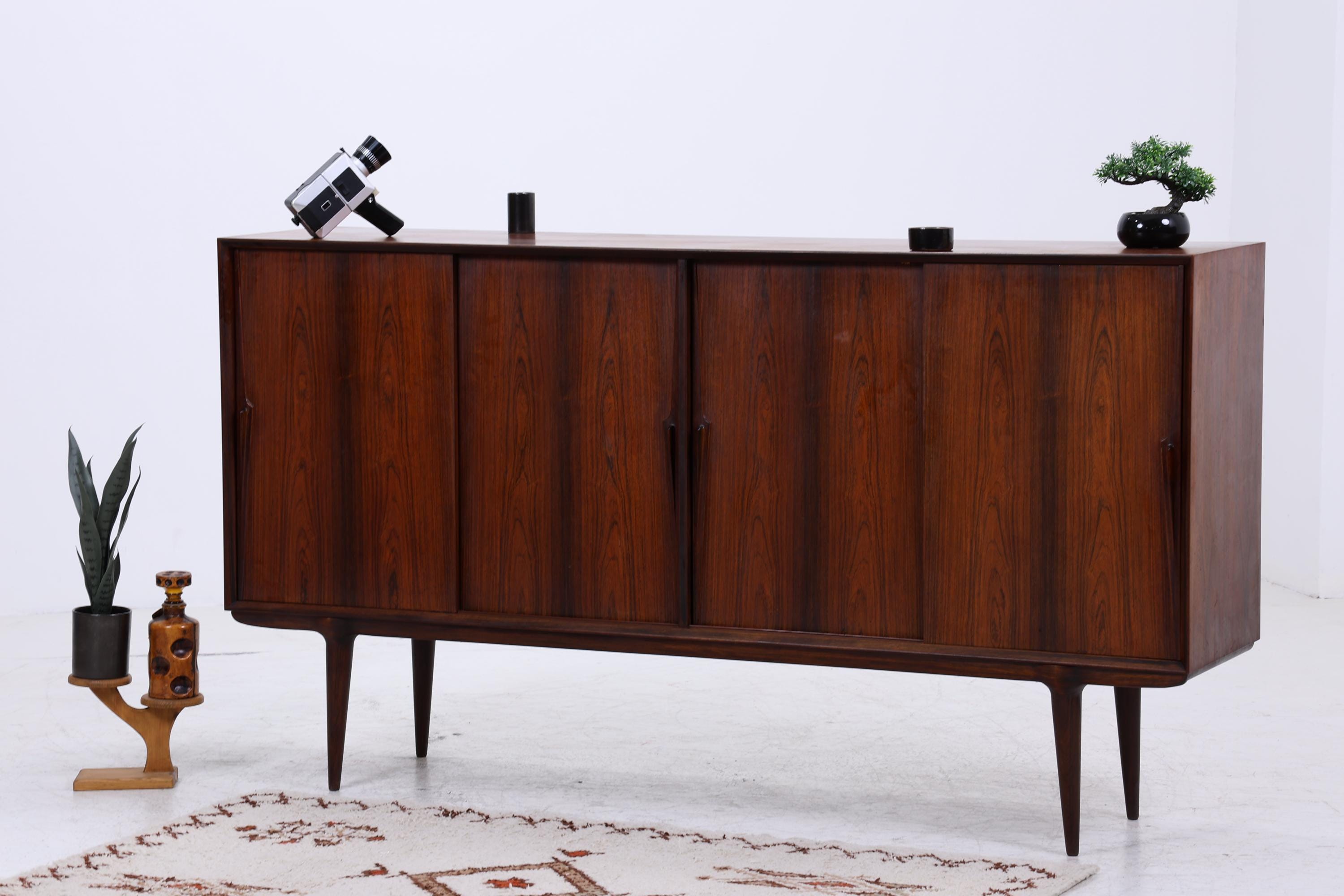Vintage Palisander Highboard von Omann Jun | Mid Century Sideboard Schubladen Schrank Holz Aufbewahrung