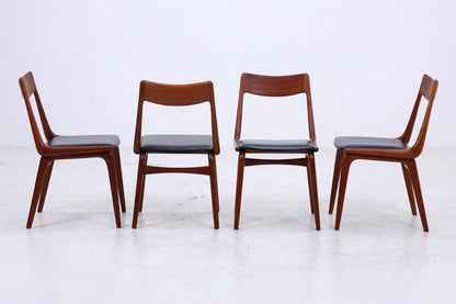 4er Set Modell 370 Boomerang Stühle aus Teak von Alfred Christensen für Slagelse | Mid Century Danish Design Stuhl