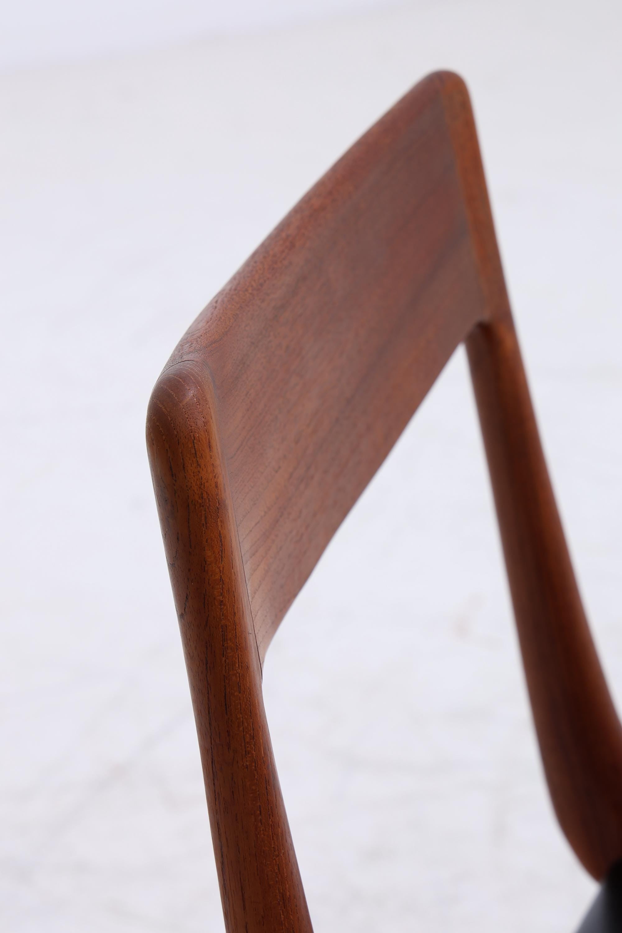 4er Set Modell 370 Boomerang Stühle aus Teak von Alfred Christensen für Slagelse | Mid Century Danish Design Stuhl