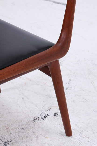 4er Set Modell 370 Boomerang Stühle aus Teak von Alfred Christensen für Slagelse | Mid Century Danish Design Stuhl