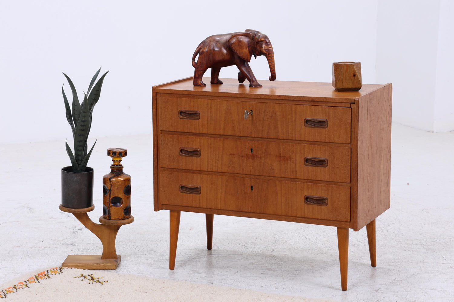 Vintage Teak Kommode | Mid-Century Schubladenkommode