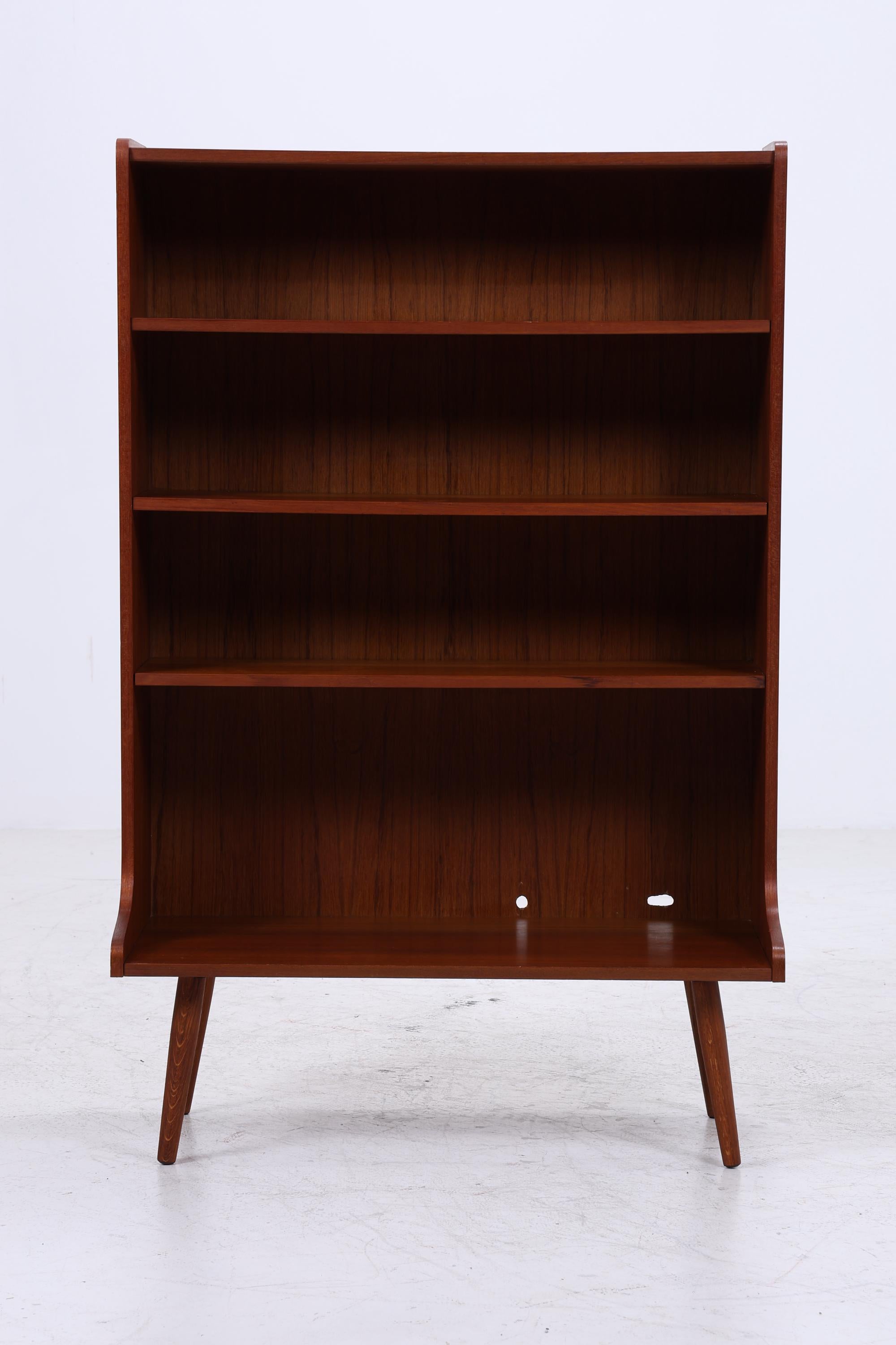Vintage Teak Bücherregal | Mid Century Regal | 60er Retro Holz Aufbewahrung
