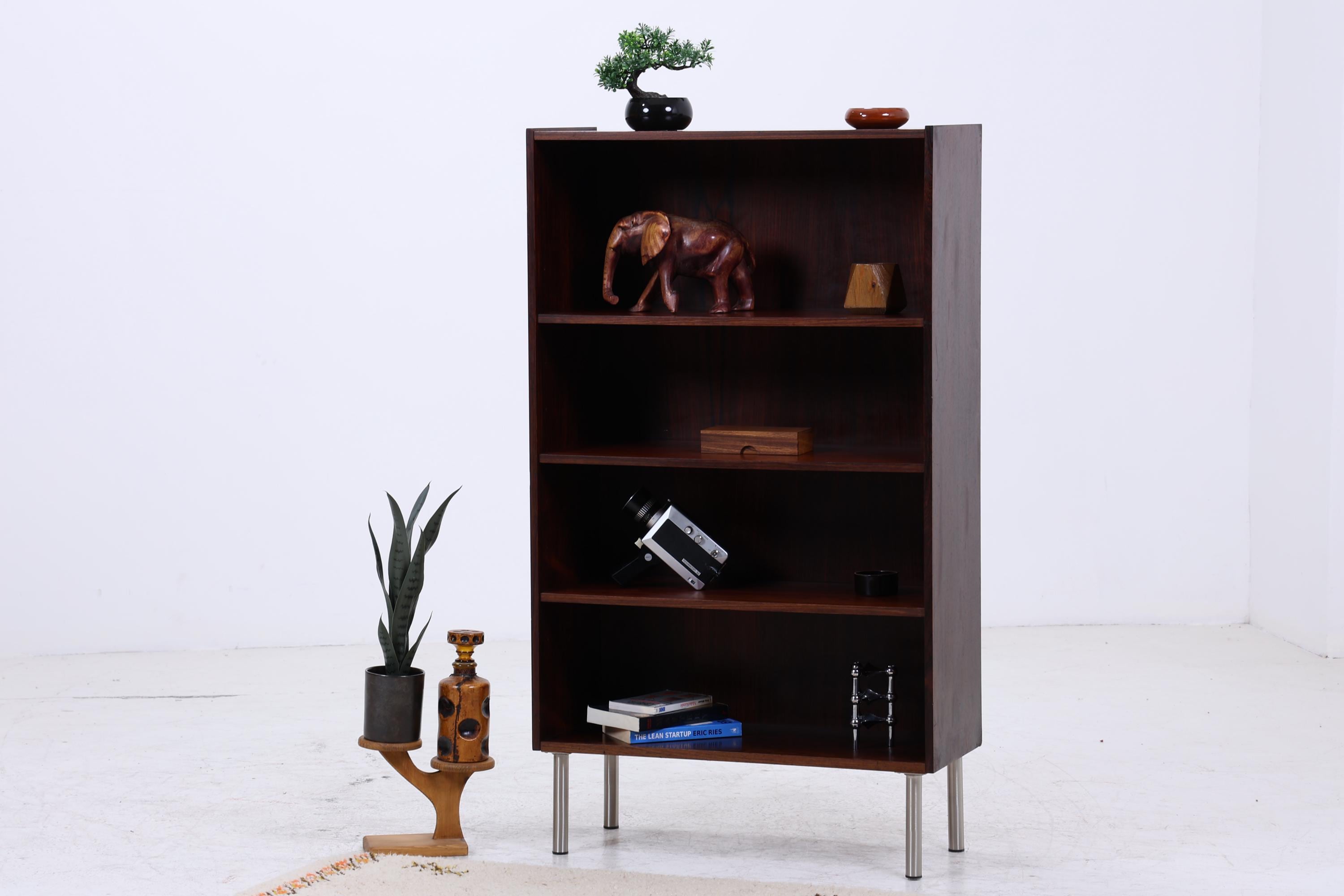 Vintage Palisander Bücherregal | Mid Century Regal | 60er Retro Holz Aufbewahrung