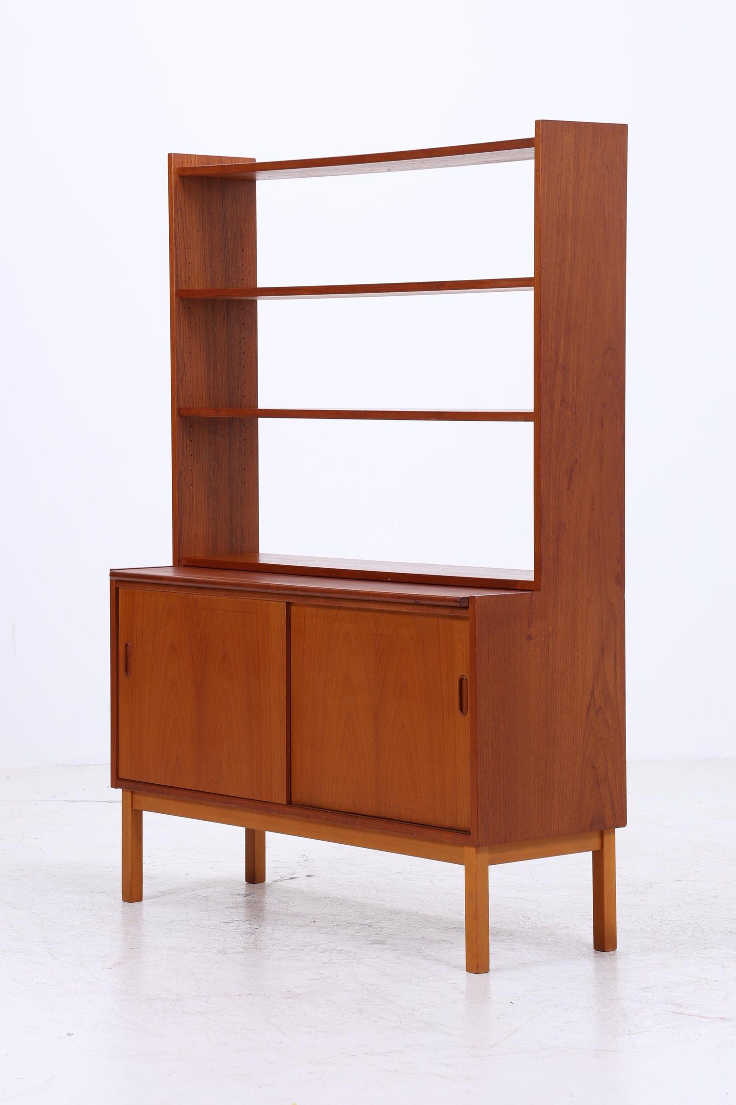 Vintage Teak Bücherregal | Mid Century Regal | 60er Retro Holz Aufbewahrung