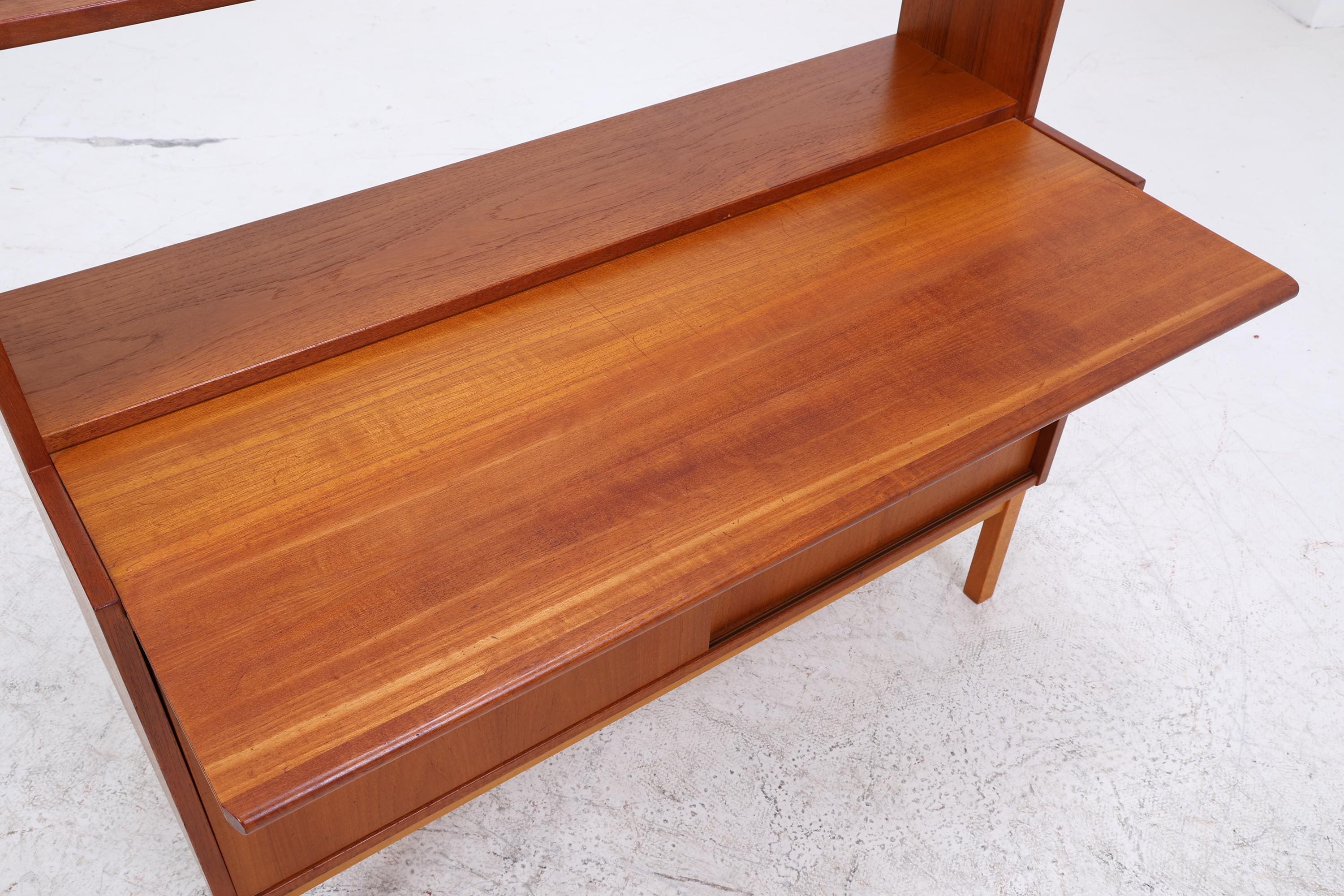 Vintage Teak Bücherregal | Mid Century Regal | 60er Retro Holz Aufbewahrung