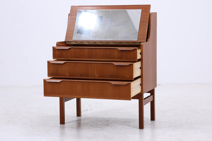 Vintage Teak Sekretär 60er Jahre | Mid Century Schrank Arbeitstisch Retro Holz Aufbewahrung Frisierkommode