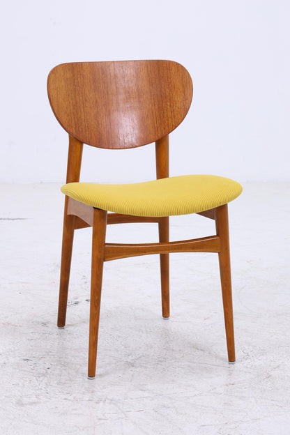 4er Set Vintage Teak Stühle | Mid Century Stuhl 60er Jahre | Danish Design Küchenstuhl Holz