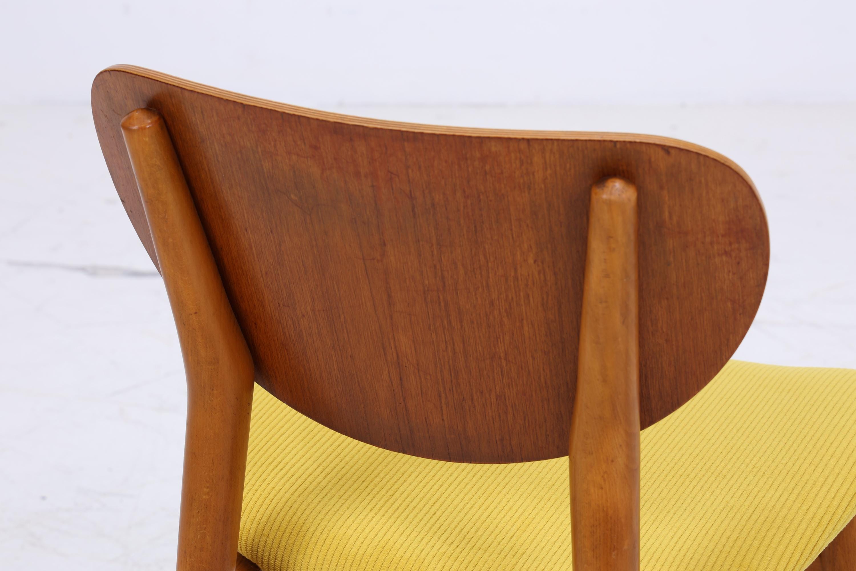 4er Set Vintage Teak Stühle | Mid Century Stuhl 60er Jahre | Danish Design Küchenstuhl Holz