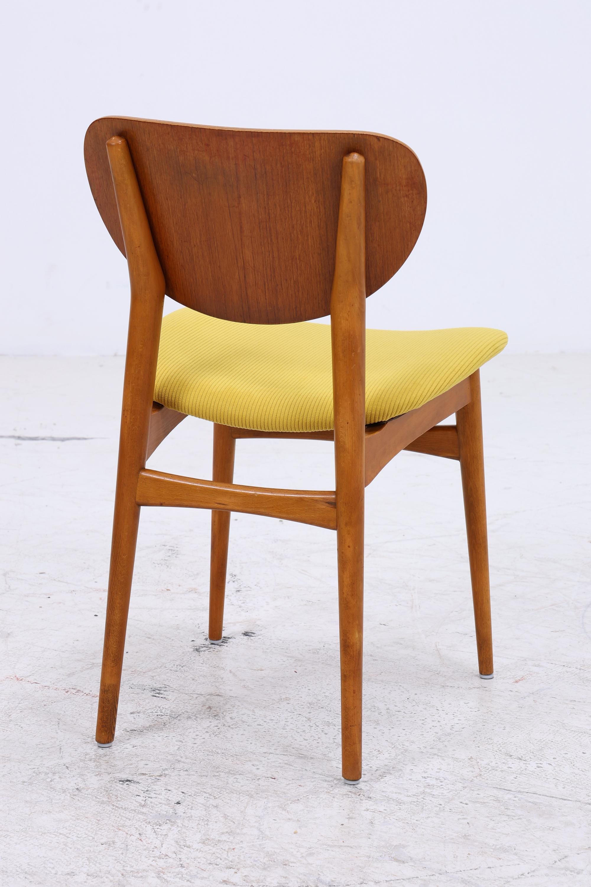 4er Set Vintage Teak Stühle | Mid Century Stuhl 60er Jahre | Danish Design Küchenstuhl Holz