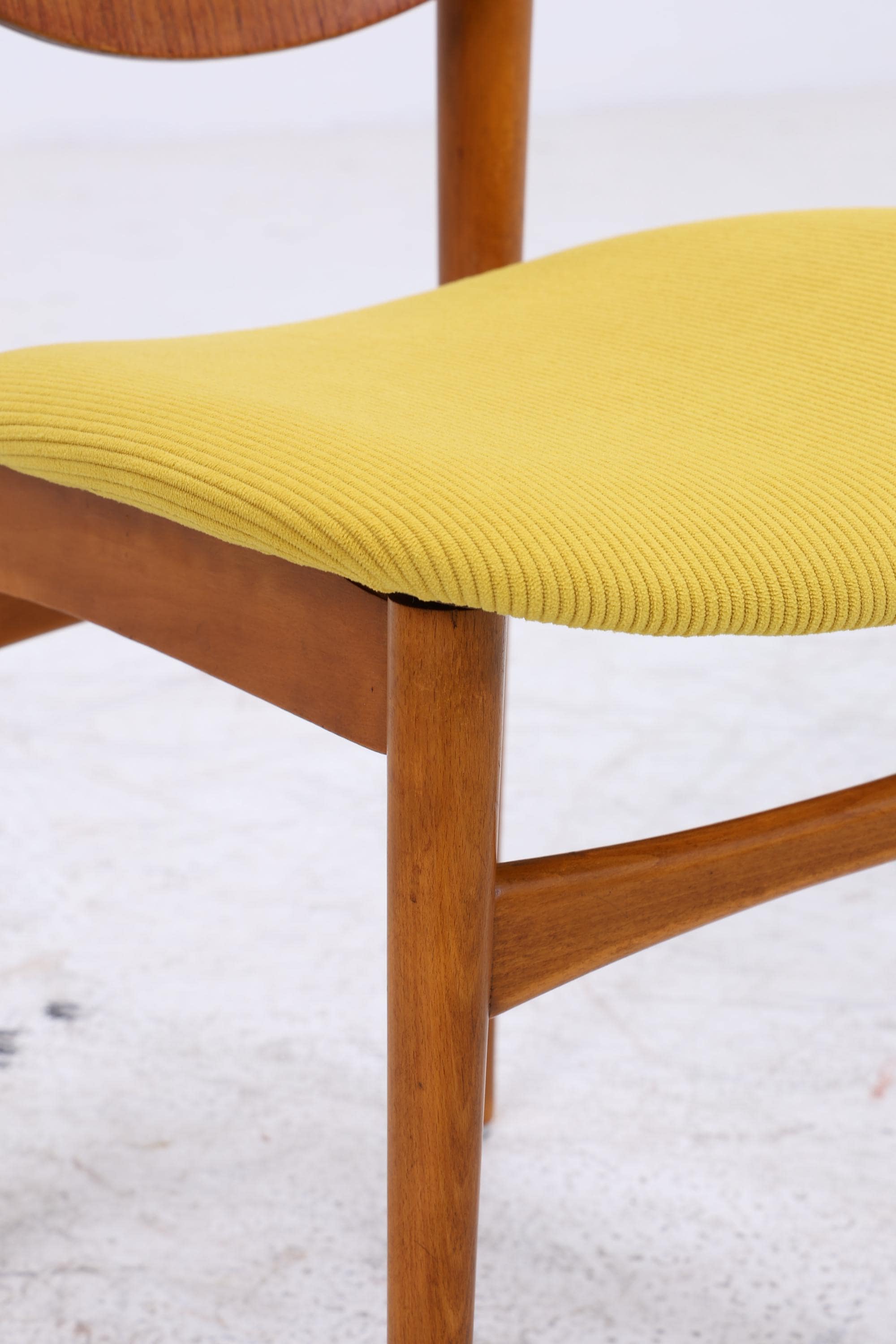 4er Set Vintage Teak Stühle | Mid Century Stuhl 60er Jahre | Danish Design Küchenstuhl Holz