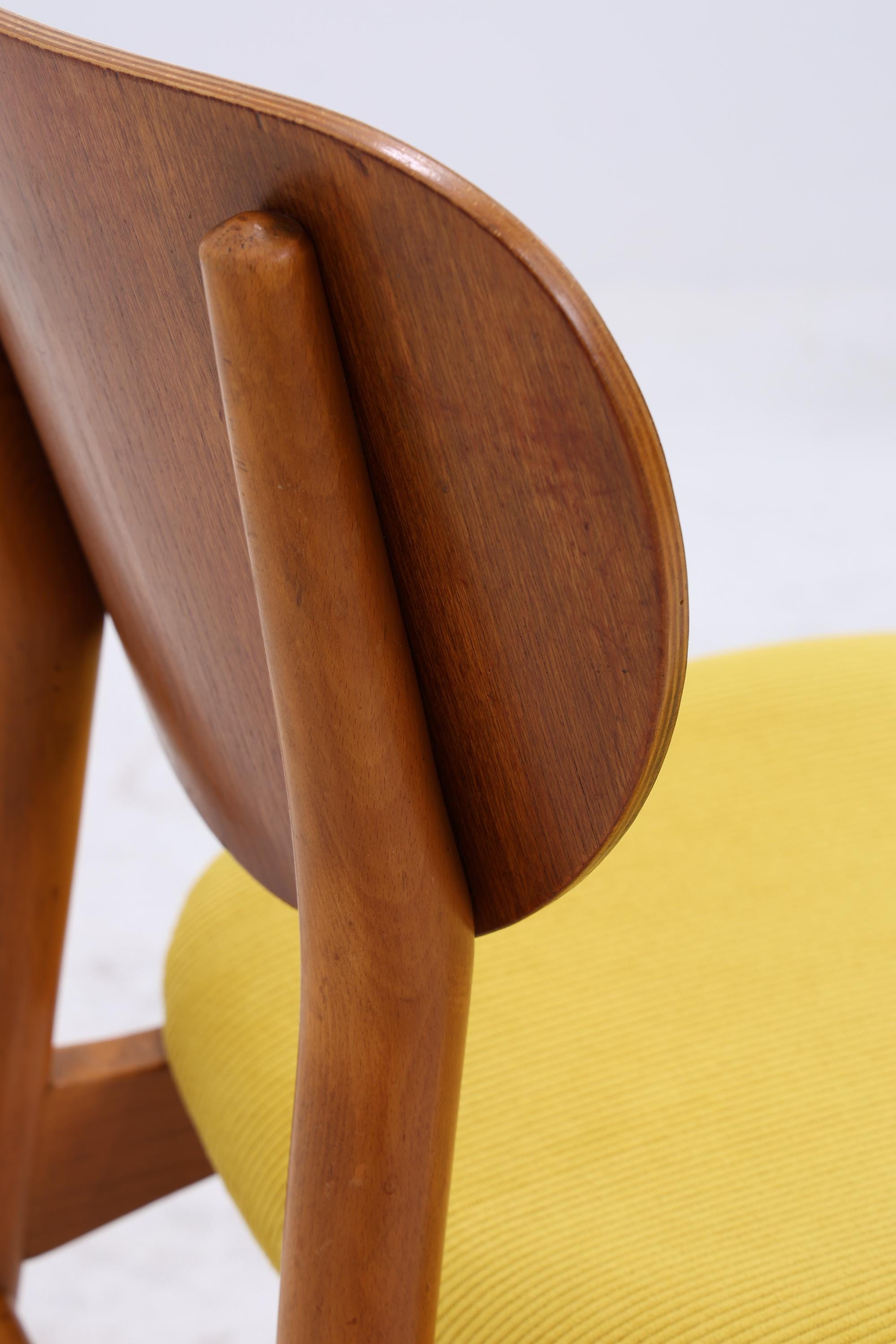4er Set Vintage Teak Stühle | Mid Century Stuhl 60er Jahre | Danish Design Küchenstuhl Holz