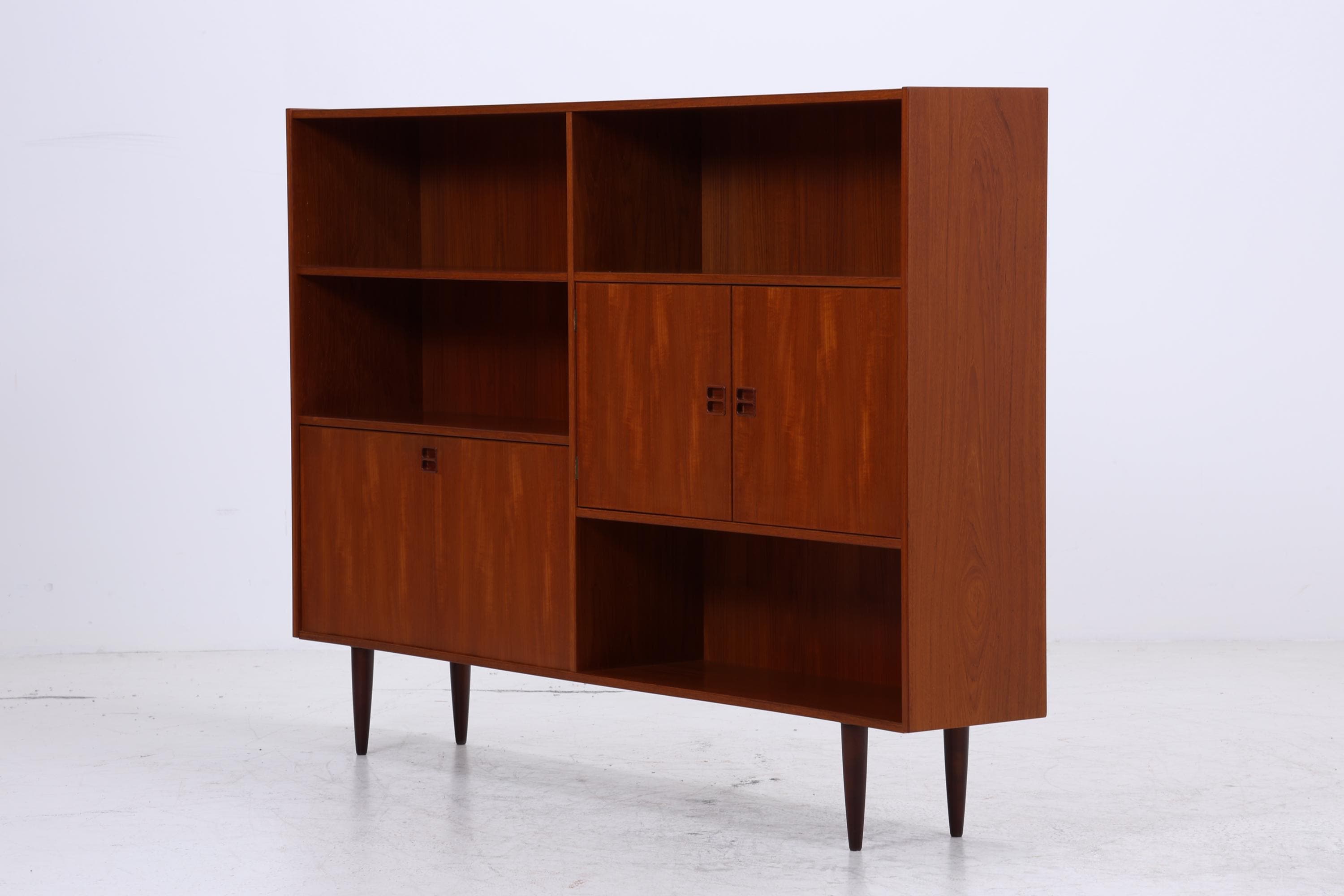 Vintage Teak Highboard 60er Jahre | Mid Century Sideboard Schrank Holz Aufbewahrung