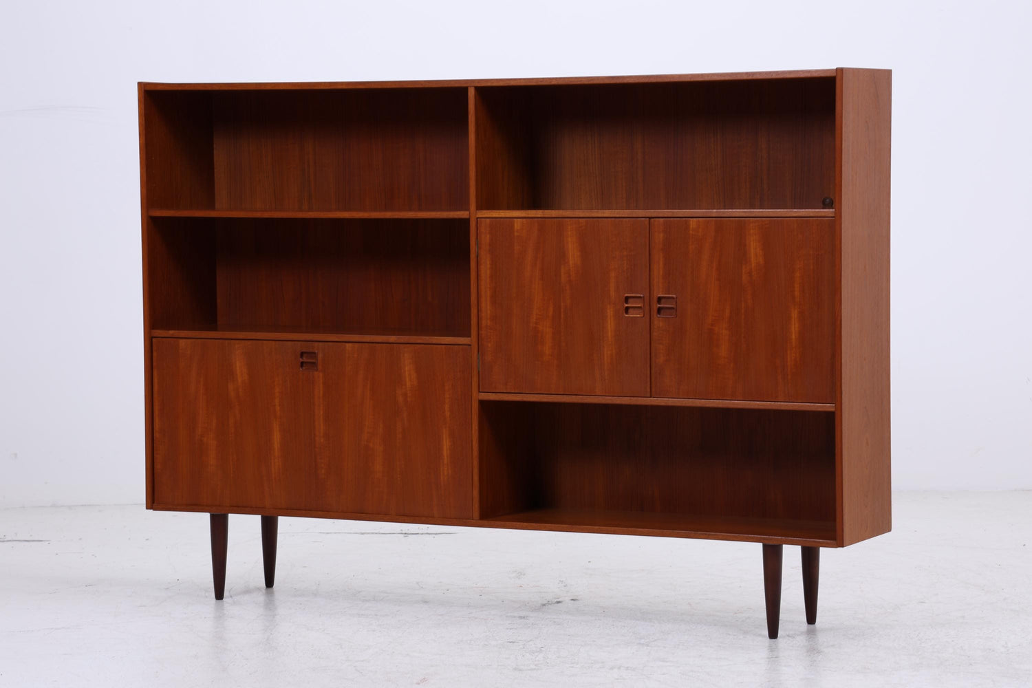 Vintage Teak Highboard 60er Jahre | Mid Century Sideboard Schrank Holz Aufbewahrung
