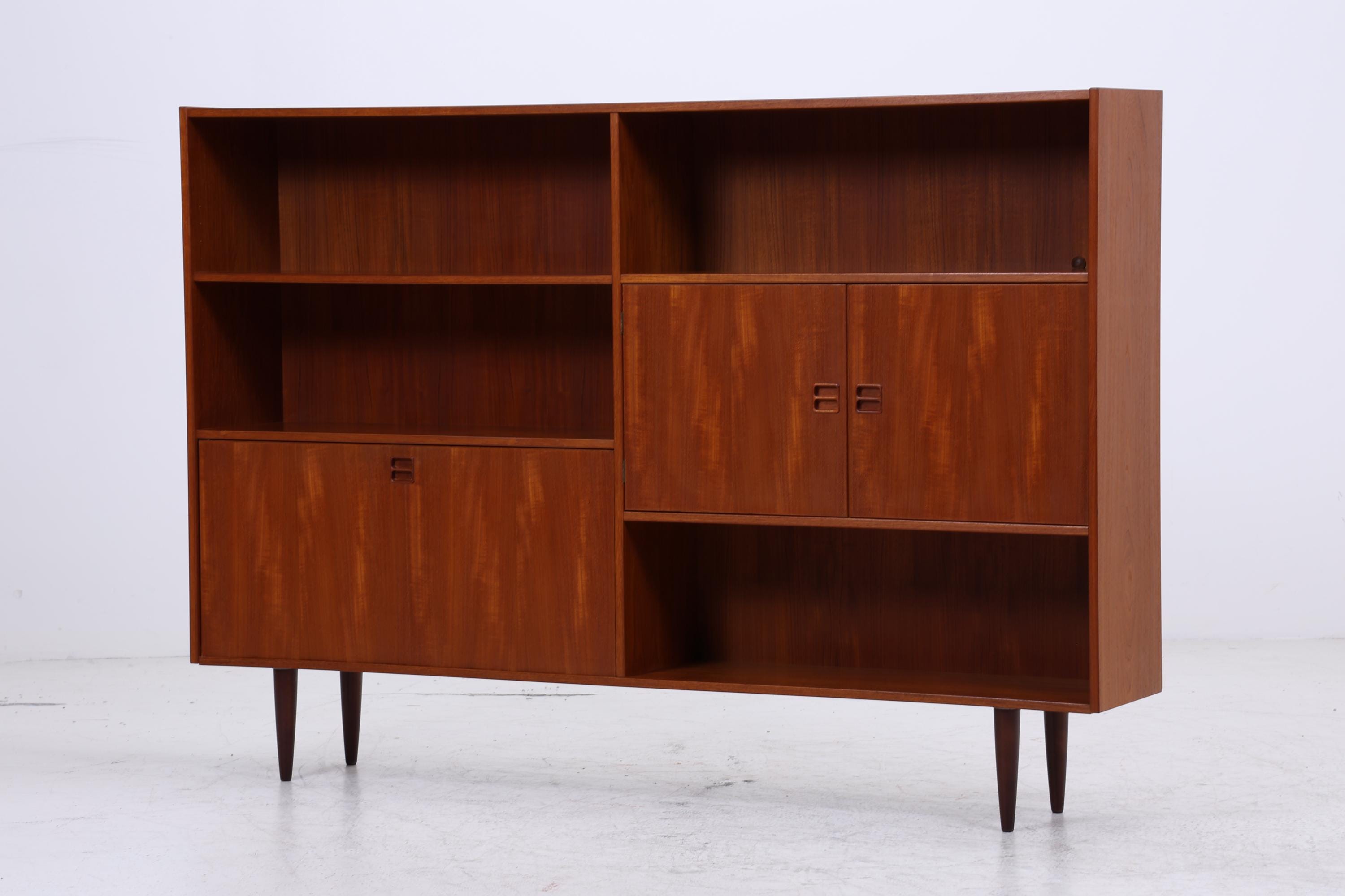 Vintage Teak Highboard 60er Jahre | Mid Century Sideboard Schrank Holz Aufbewahrung