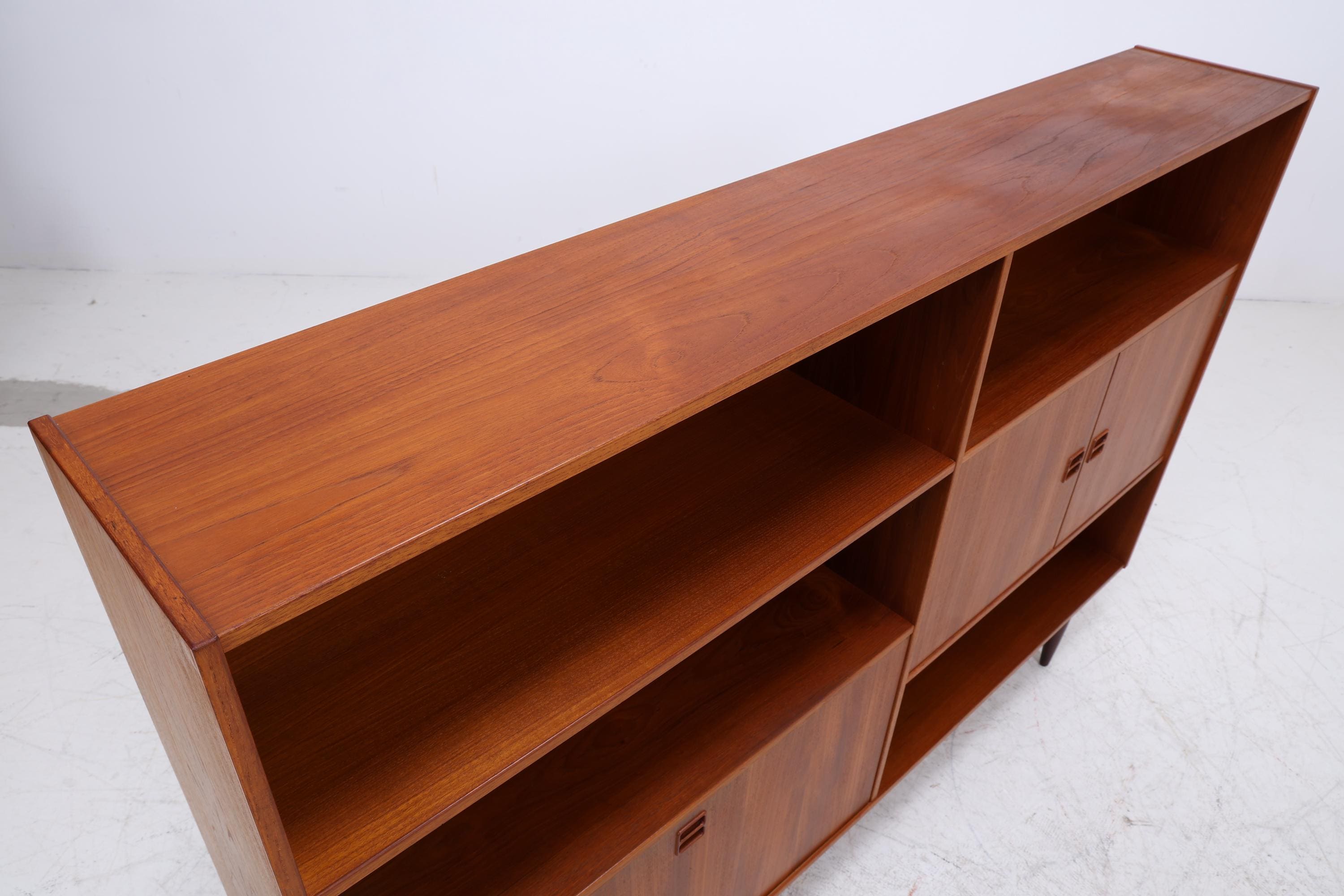 Vintage Teak Highboard 60er Jahre | Mid Century Sideboard Schrank Holz Aufbewahrung