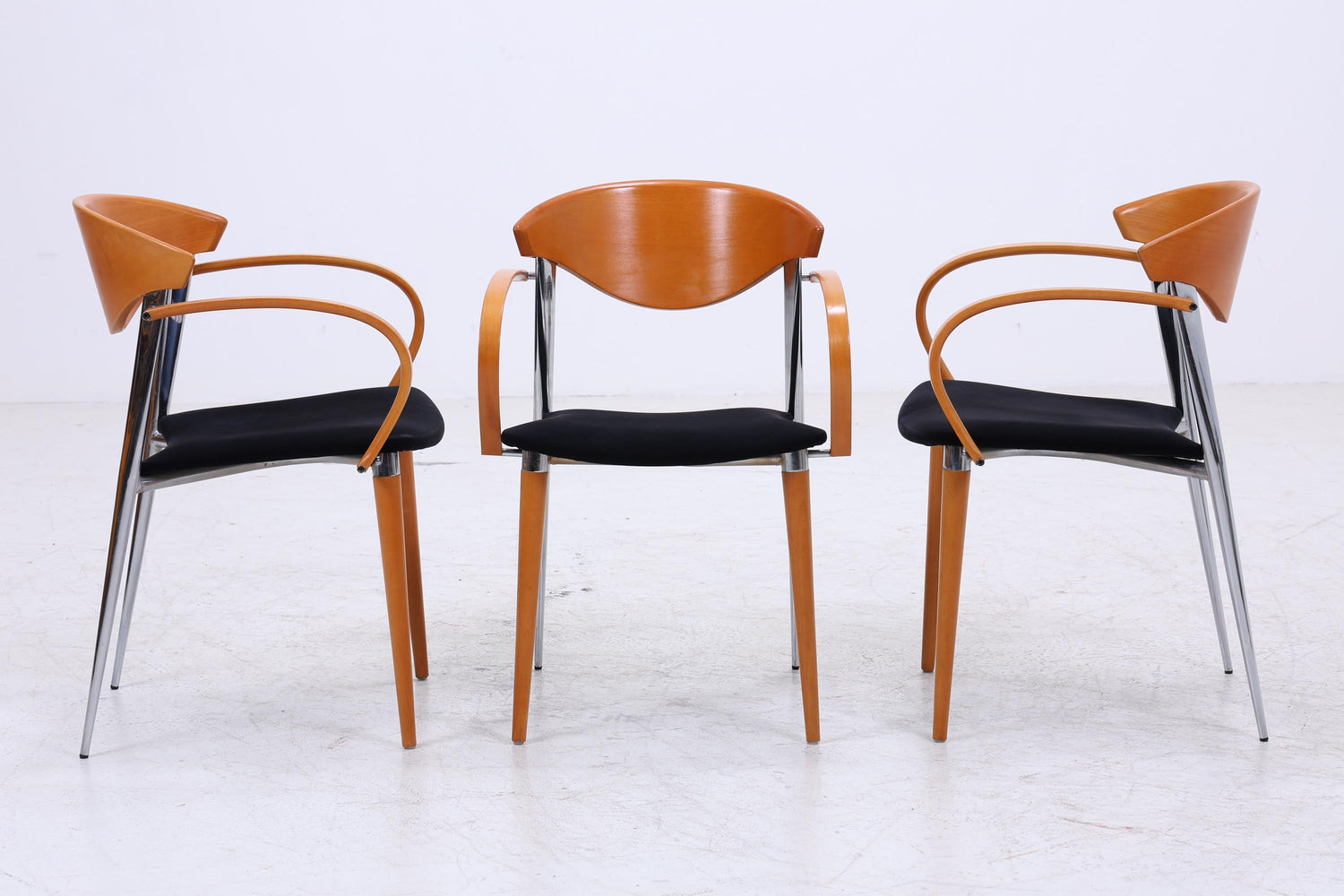 3er Set Spanische Vintage Stühle von Paco Capdell | 1980er Jahre Stuhl