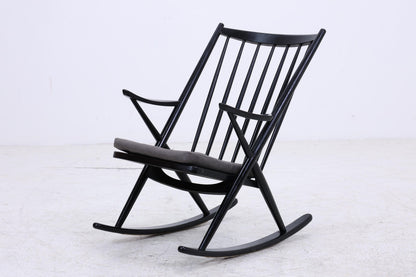 Vintage Schaukelstuhl Modell 182 Rocking Chair von Frank Reenskaug für Bramin | Danish Design Mid Century Sessel