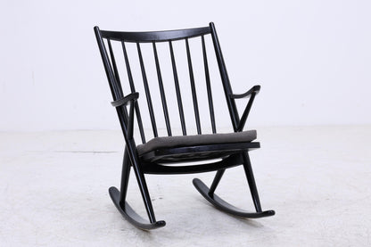 Vintage Schaukelstuhl Modell 182 Rocking Chair von Frank Reenskaug für Bramin | Danish Design Mid Century Sessel