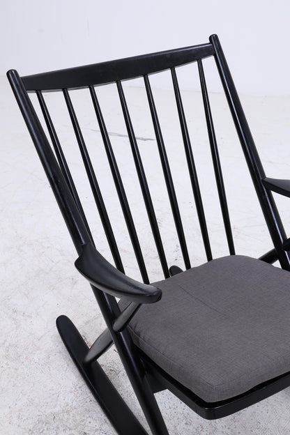 Vintage Schaukelstuhl Modell 182 Rocking Chair von Frank Reenskaug für Bramin | Danish Design Mid Century Sessel