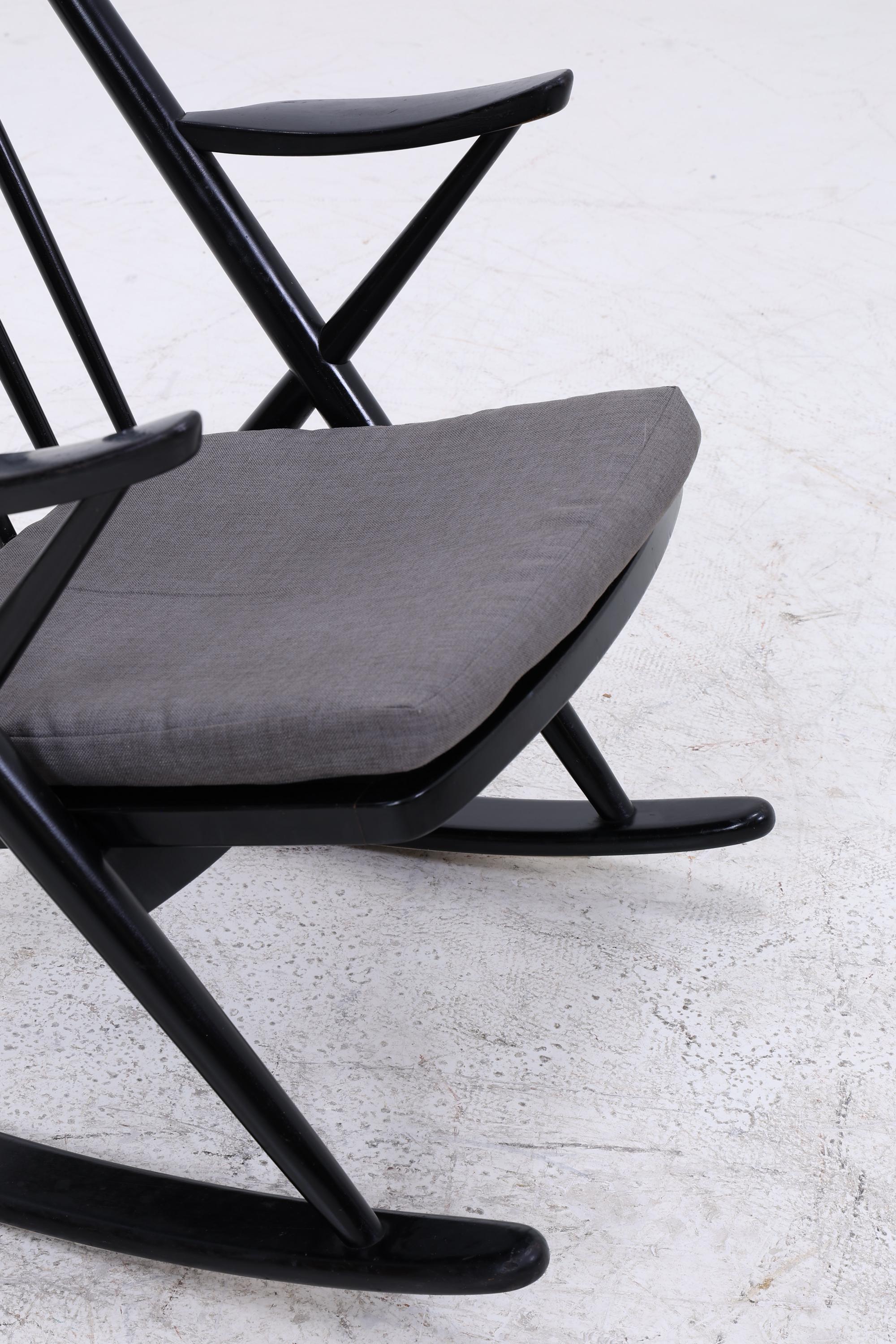 Vintage Schaukelstuhl Modell 182 Rocking Chair von Frank Reenskaug für Bramin | Danish Design Mid Century Sessel