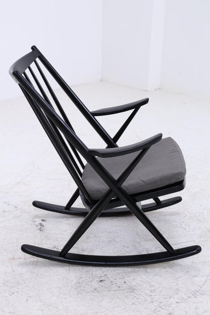 Vintage Schaukelstuhl Modell 182 Rocking Chair von Frank Reenskaug für Bramin | Danish Design Mid Century Sessel