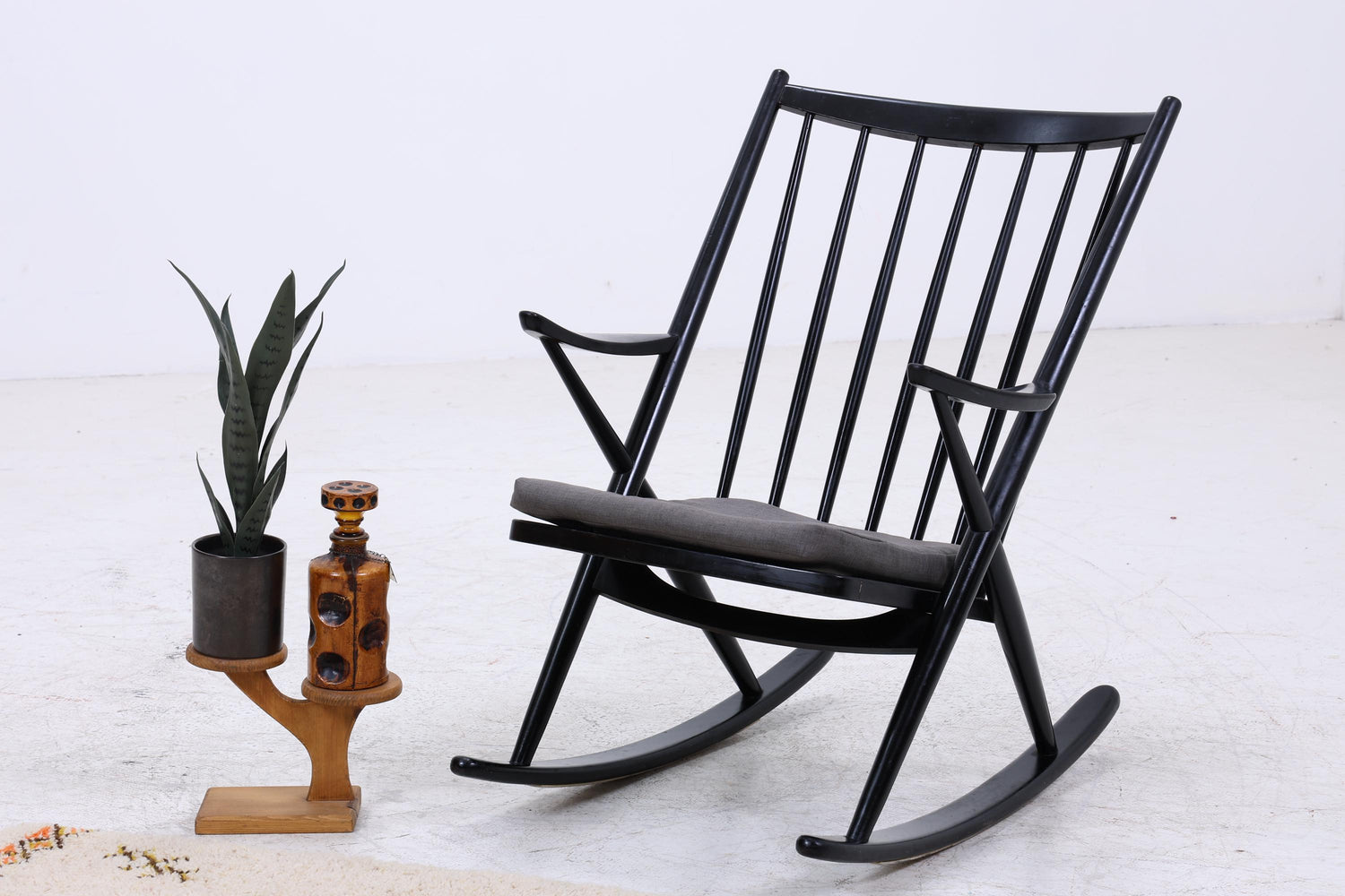Vintage Schaukelstuhl Modell 182 Rocking Chair von Frank Reenskaug für Bramin | Danish Design Mid Century Sessel