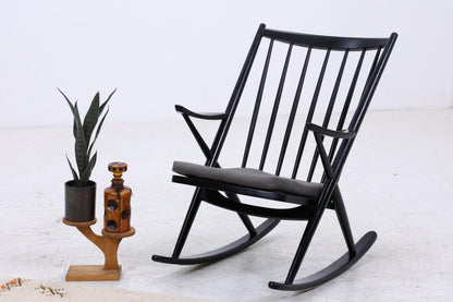 Vintage Schaukelstuhl Modell 182 Rocking Chair von Frank Reenskaug für Bramin | Danish Design Mid Century Sessel