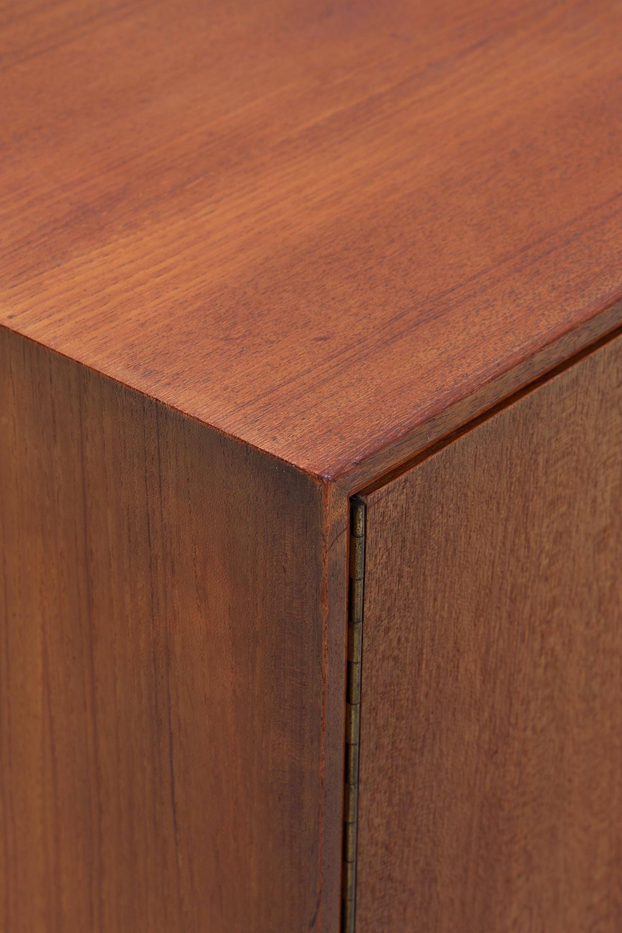 Vintage Teak Barschrank von Bernadotte &amp; Björn für Atlas Silkeborg | Mid Century Minibar mit Kühlschrank