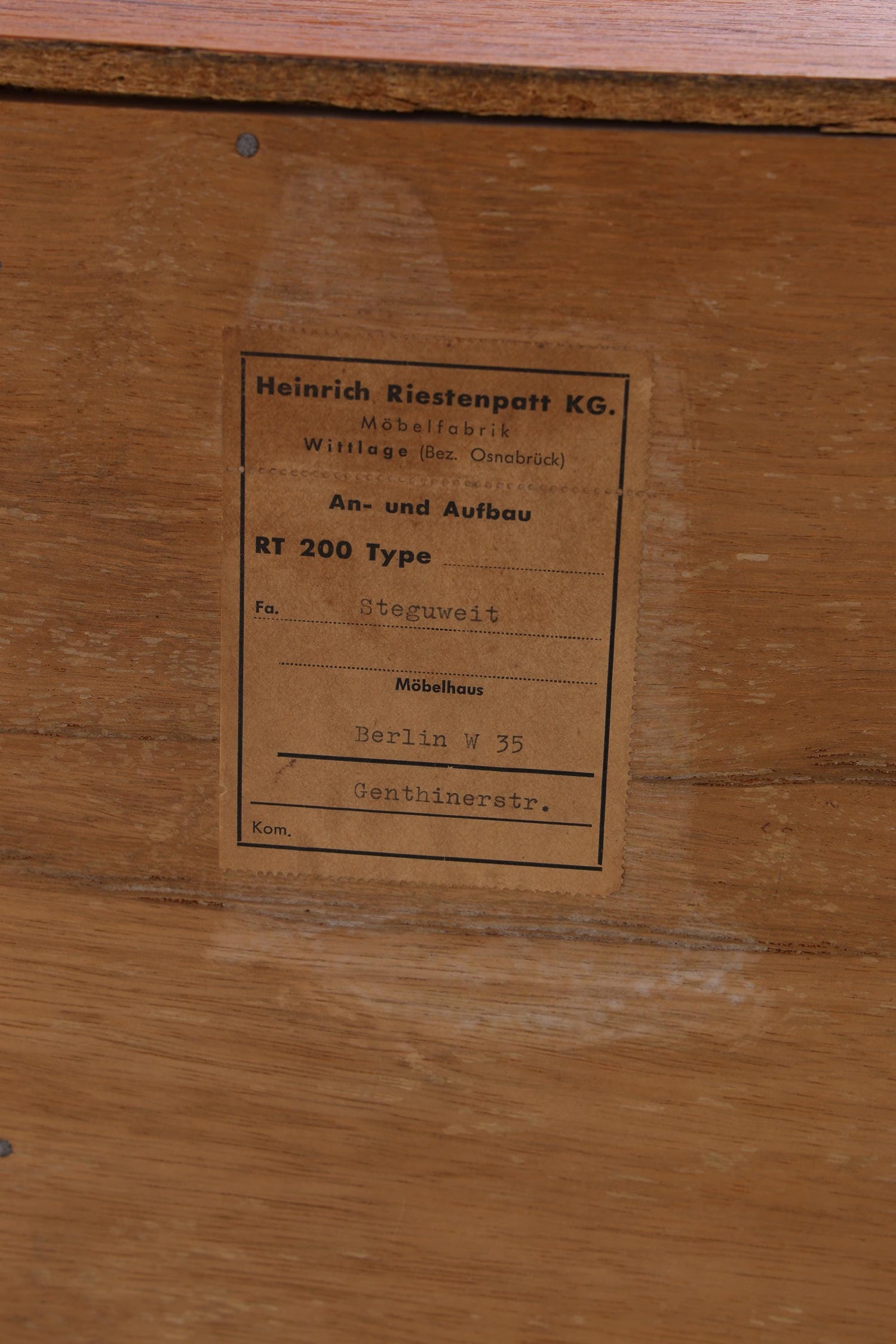 Vintage Teak Sideboard von Heinrich Riestenpatt für RT Möbel | Mid Century Modell RT200 Anrichte Retro Holz Aufbewahrung